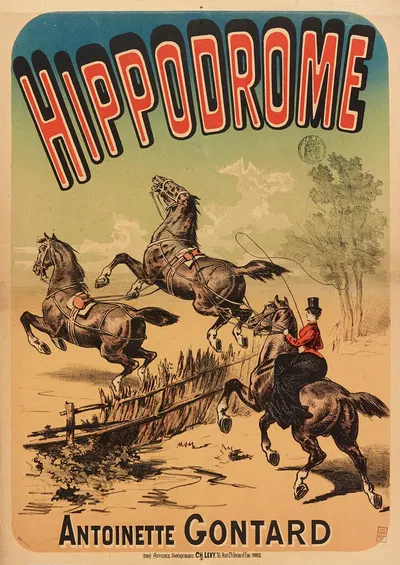 Hippodrome Antoinette Gontard by Imp. Charles Lévy, 1882-1888 — digital art print download