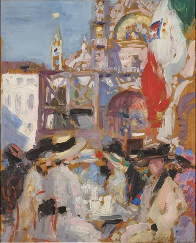 Кафе Флориана, Венеция by Фрэнсис Кэмпбелл Бойло Каделл, 1910 — digital art print download