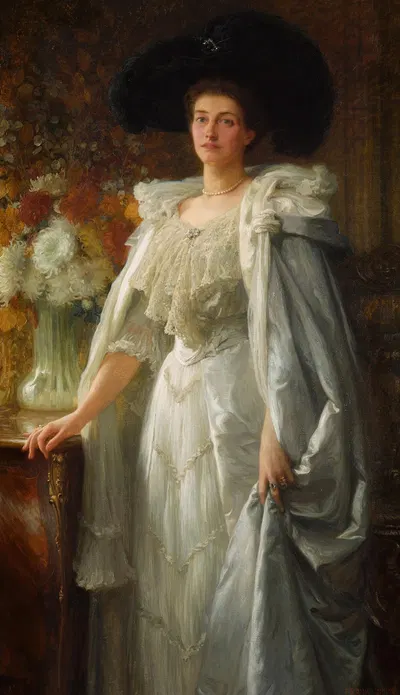 Портрет миссис Генри Рейс by Фрэнк Дикси, 1906 — digital art print download