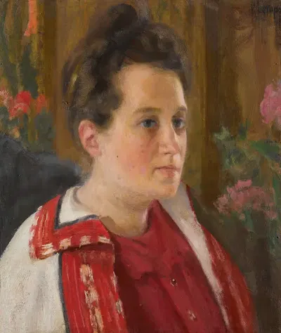 Портрет Юлии Ивановны Казариной by Kuzma Petrov-Vodkin, 1900 — digital art print download