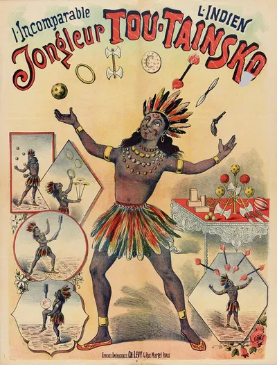 L'incomparable L'indien Jongleur Tou-Tainsko by Imp. Charles Lévy, 1888 — digital art print download