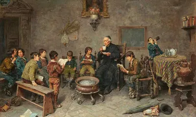 Roman Village School by Francesco Bergamini — digital art print download
