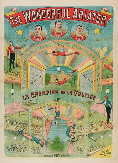The Wonderful Ariator Le Champion De La Voltige by Imp. Charles Lévy, 1888 — digital art print download