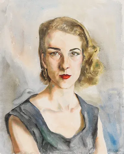 Женский портрет by Рудольф Шлихтер, 1953 — digital art print download
