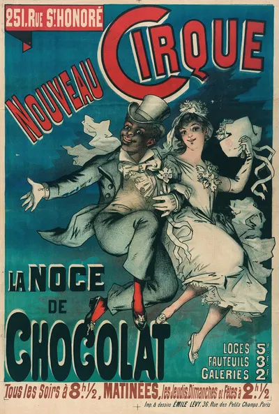 Nouveau Cirque La Noce De Chocolat by Имп. Эмиль Леви, 1886-1888 — digital art print download