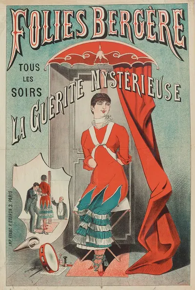 Folies-Bergere Tous Les Soirs La Guerite Mysterieuse by Imp. Franc, 1880-1900 — digital art print download