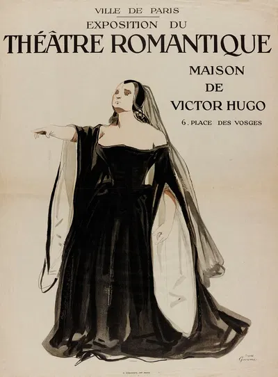 Ville De Paris Exposition Du Theâtre Romantique Maison De Victor Hugo by Imp. H. Chachoin, 1921 — digital art print download