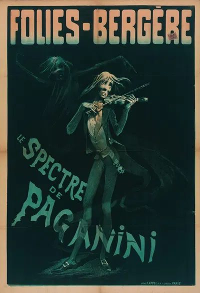 Folies-Bergere Le Spectre De Paganini by Lith. F. Appel, 1889 — digital art print download