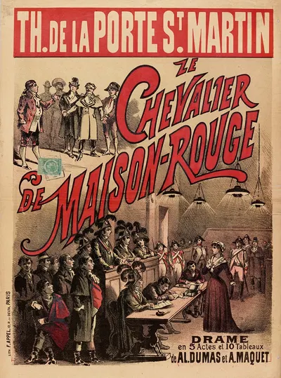 Th. De La Porte St. Martin Le Chevalier De Maison Rouge by Lith. F. Appel, 1880-1890 — digital art print download