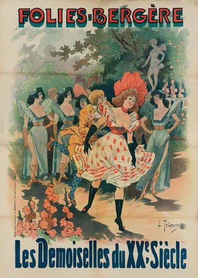 Folies-Bergere Les Demoiselles Du Xxe. Siècle by Louis Trinquier-Trianon, 1894 — digital art print download