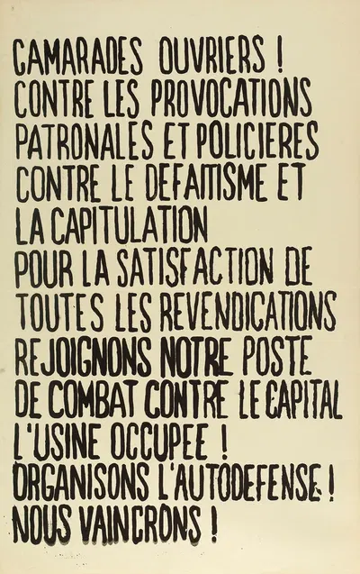 Camarades Ouvriers Contre Les Provocations Patronales Et Policieres Contre Le Defaitisme Et La Capitulation by Pierre…