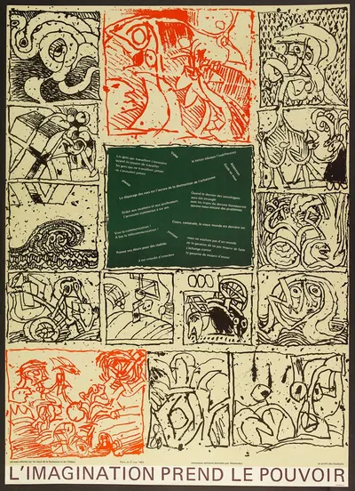 L'imagination Prend Le Pouvoir by Pierre Alechinsky, 1968 — digital art print download