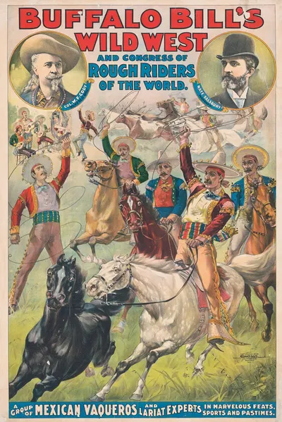 Buffalo Bill's Wild West and Congress of Rough Riders of the World. A Group of Mexican Vaqueros and Lariat Experts, … by…