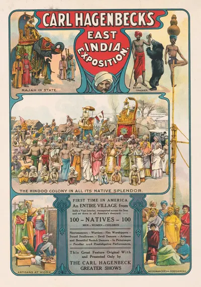 Carl Hagenbeck's East India exposition… The Hindoo colony in all its native splendor by Курьер Лито. Ко., 1906 — digital…