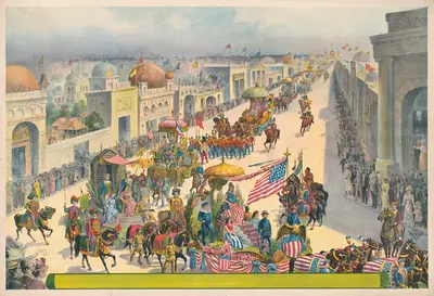 Parade of floats setting by Курьер Лито. Ко., 1900 — digital art print download