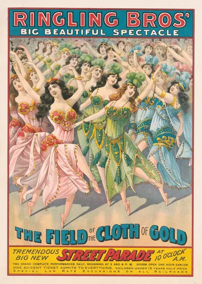 Ringling Bros. big beautiful spectacle. The field of the cloth of gold … Tremendous big new street parade… by Курьер Лито.…