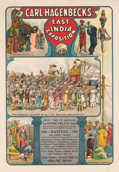 The Carl Hagenbeck greater shows… Triple circus – East India exposition… Wild beast exposition by Courier Litho. Co., 1906…