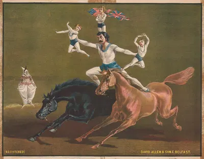 Acrobats on horseback by David Allen & Sons — digital art print download
