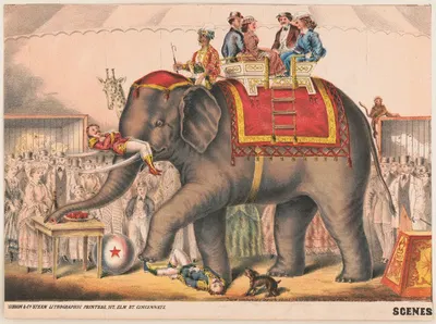 Scenes in the arena by Gibson & Co. Lith, 1873 — digital art print download