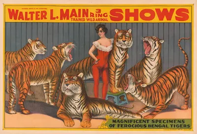 Walter L. Main 3 ring trained wild animal shows by Riverside Printing Co. — digital art print download