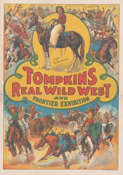 Tompkin's real wild west frontier exhibition by Рассел, Морган и Ко, 1910 — digital art print download