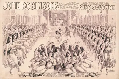 John Robinson's 10 big shows combined with spectacular King Solomon by Рассел, Морган и Ко, 1899 — digital art print download