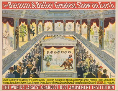 Chaste, charming, weird & wonderful supernatural illusions … created by Roltair, the magician by Strobridge & Co. Lith.,…