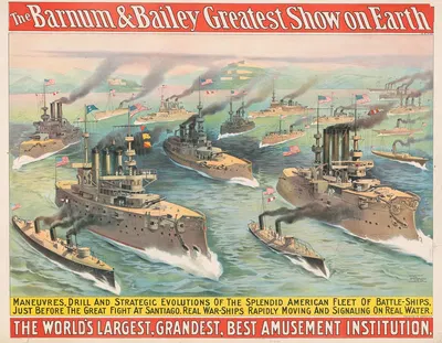 The Barnum & Bailey Greatest Show on Earth–Maneuvres, drill and strategic evolutions… by Strobridge & Co. Lith., 1898 —…