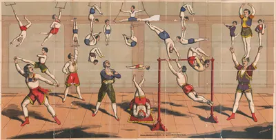 Acrobats by Torrey Brothers, 1872 — digital art print download
