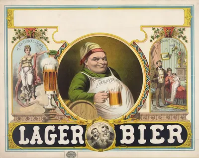Lager bier by Менсинг и Штехер, 1879 — digital art print download
