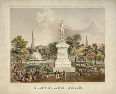 Cleveland Park by Sarony, Major & Knapp Lith., 1859 — digital art print download