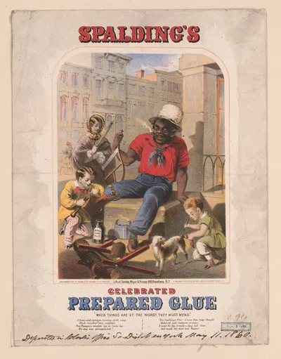 Spalding's celebrated prepared glue by Сарони, Мэйор и Кнапп Лит., 1860 — digital art print download