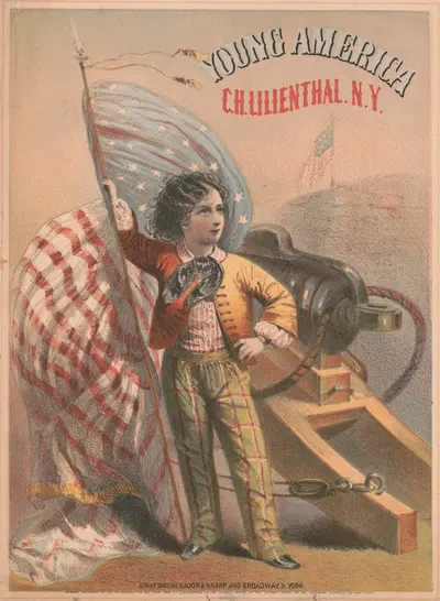 Young America. C.H. Lilienthal, N.Y. by Sarony, Major & Knapp Lith., 1860 — digital art print download