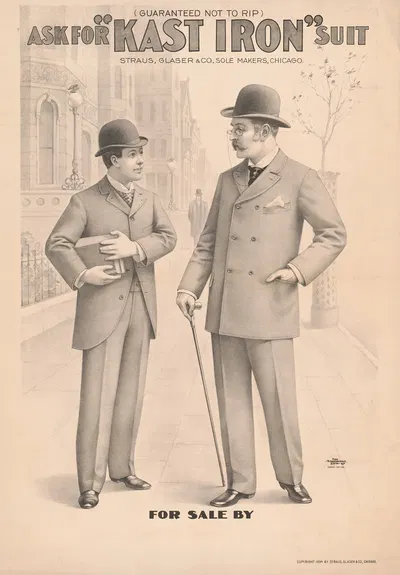 Ask for 'Kast Iron' suit, (guaranteed not to rip) by Strobridge & Co. Lith., 1894 — digital art print download