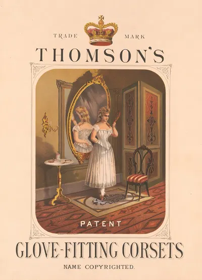 Thomson's glove-fitting corsets by The Graphic Co. Lith., 1874 — digital art print download