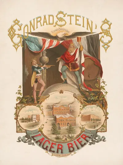 Conrad Stein's lager bier by Wittemann Bros., 1877 — digital art print download