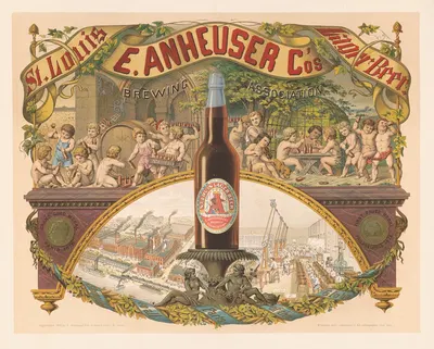 E. Anheuser Co's Brewing Association, St. Louis lager beer by Братья Виттеман, 1879 — digital art print download