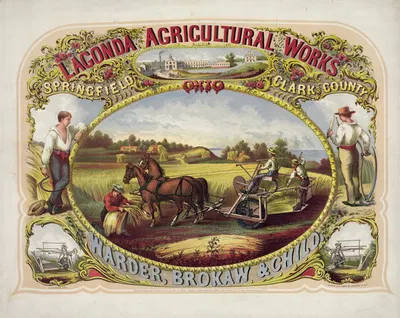 Lagonda Agricultural Works, Springfield, Clark County, Ohio, Warder, Brokaw & Child by Эдвин Форбс, 1859 — digital art…