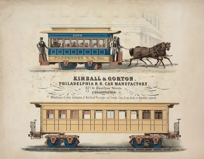 Kimball & Gorton Philadelphia R.R. Car Manufactory, 21st & Hamilton Streets Philadelphia by Питер С. Дюваль, 1857 — digital…