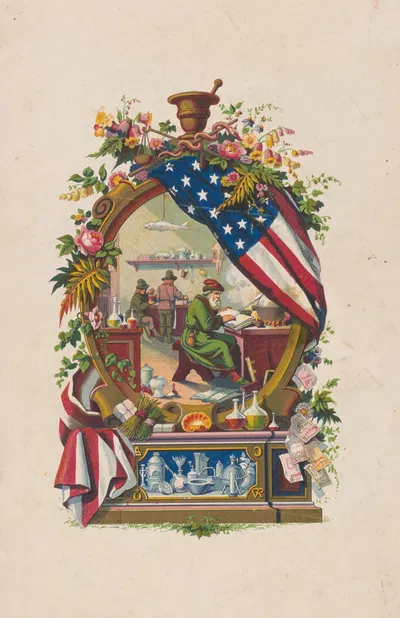 Label for druggist by Питер С. Дюваль, 1859 — digital art print download