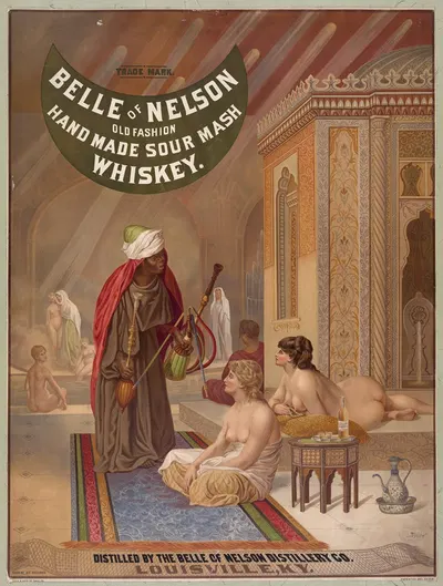 Belle of Nelson old fashion hand made sour mash whiskey by Wells & Hope Co., 1882 — digital art print download