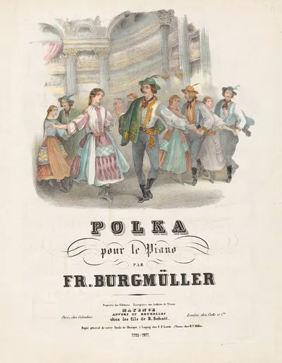 Polka pour le piano par Frédéric Bürgmuller by B. Schott's Söhne, 1830-1937 — digital art print download