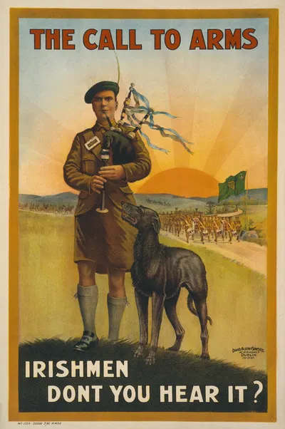 The call to arms. Irishmen don't you hear it by David Allen & Sons, 1915 — digital art print download