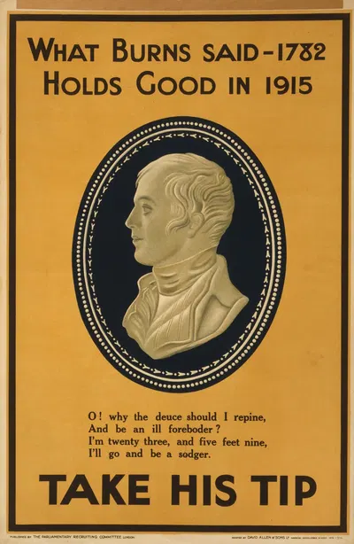 What Burns said [in] 1782 holds good in 1915. Take his tip by David Allen & Sons, 1915 — digital art print download