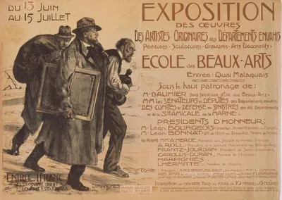 Exposition des oeuvres des artistes originaires des Départements envahis. École des Beaux-Arts by Люсьен Жона, 1915 —…