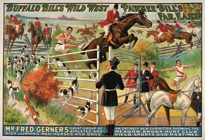 Buffalo Bill's wild west [and] Pawnee Bill'e far east poster by U.S. Lithograph Co., 1912 — digital art print download