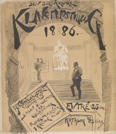 Den 3die Årlige Kunstudstilling 1886 by Андреас Блох, 1886 — digital art print download