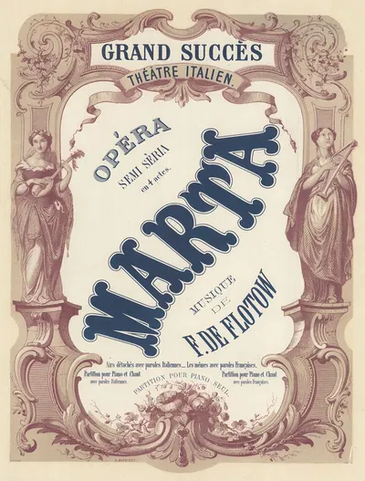 Théâtre-Italien. Opéra semi-seria en 4 actes. Marta by Antoine Barbizet, 1858 — digital art print download
