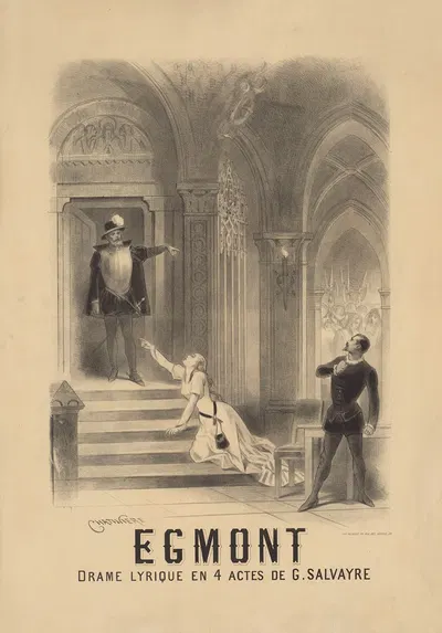 Egmont. Drame lyrique en 4 actes de G. Salvayre by Антонин-Мари Шатиньер, 1886 — digital art print download