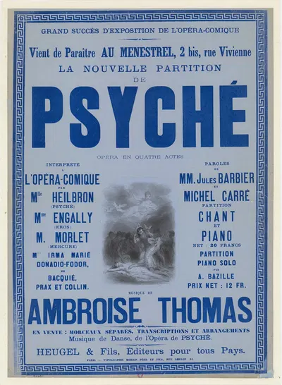 Opéra-Comique… Psyché by Антонин-Мари Шатиньер, 1878 — digital art print download